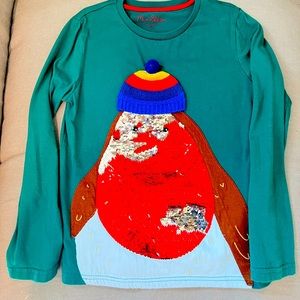 Mini Boden Sequin T-shirt, size 9-10y